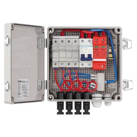 VEVOR Solar PV Combiner Box 4 String 10A for Solar Panel System ABS Case IP65