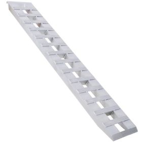 Heavy-Duty Ramps With Top Hook Attaching End, Universal Loading Ramp For Motorcycle, Tractor, ATV  UT 84 X 14 6600 LBS 1 Pair 2 Ramps Silver Aluminum (Color: silver)